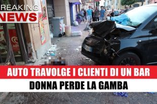 Travolge con l’Auto i Clienti di Un Bar: Donna Perde la Gamba