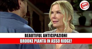 Beautiful Anticipazioni: Brooke pianta Ridge e scappa con Nick