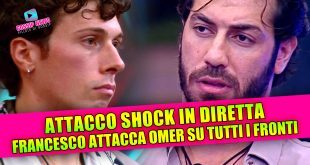 Gesto shock in diretta al Grande Fratello: Francesco Rana attacca Omer Elomeri su tutti i fronti