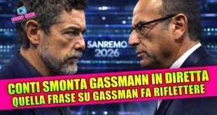 Carlo Conti smonta Gassman in diretta e lo fa a pezzi