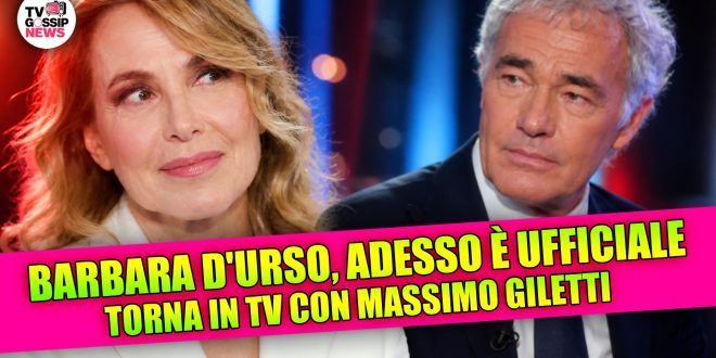 Barbara D'Urso torna in tv con Massimo Giletti