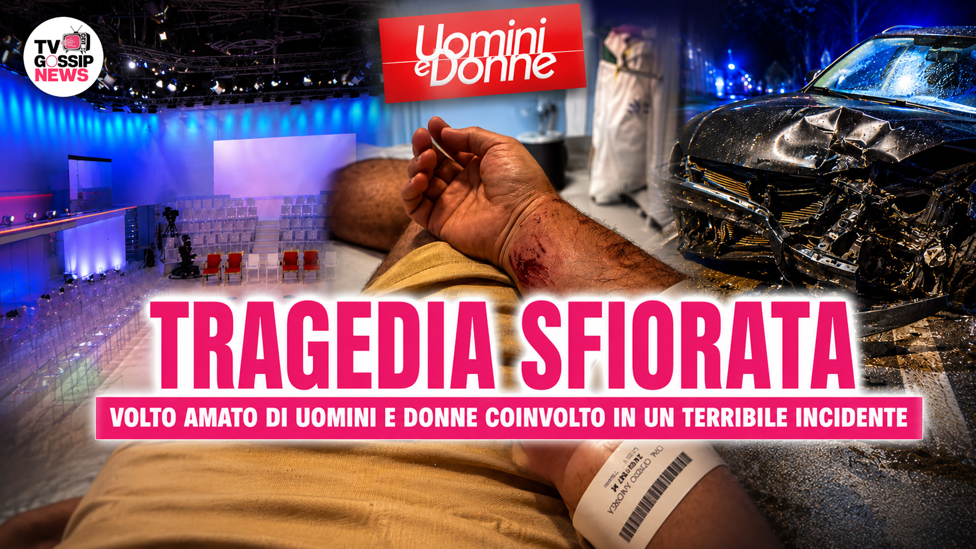 tragedia sfiorata per il volto di uomini e donne ricoverato dopo un violento incidente da Gossipnews.tv tragedia sfiorata per il volto di uomini e donne ricoverato dopo un violento incidente